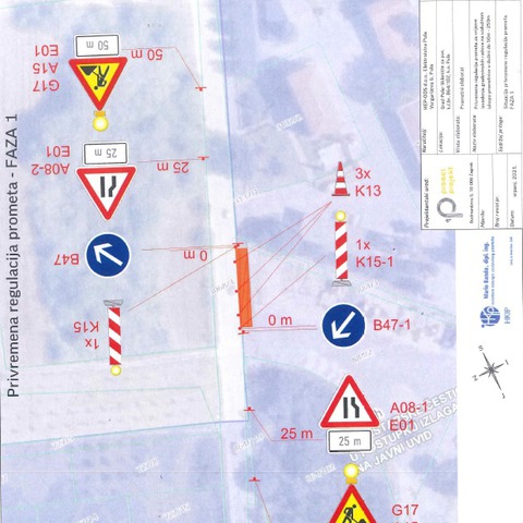 Privremena regulacija prometa na dijelu Partizanskog puta_faza1