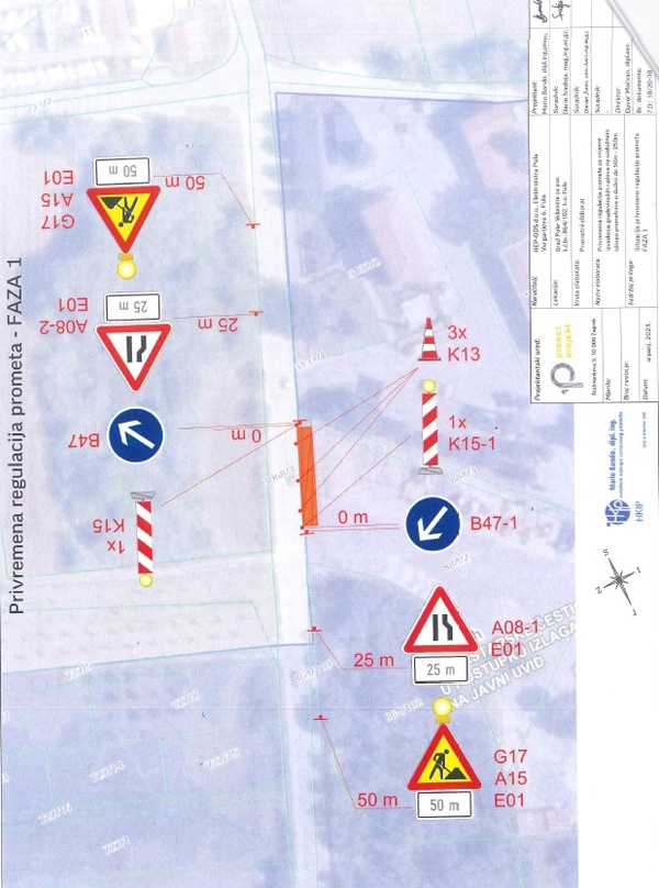 Privremena regulacija prometa na dijelu Partizanskog puta_faza1